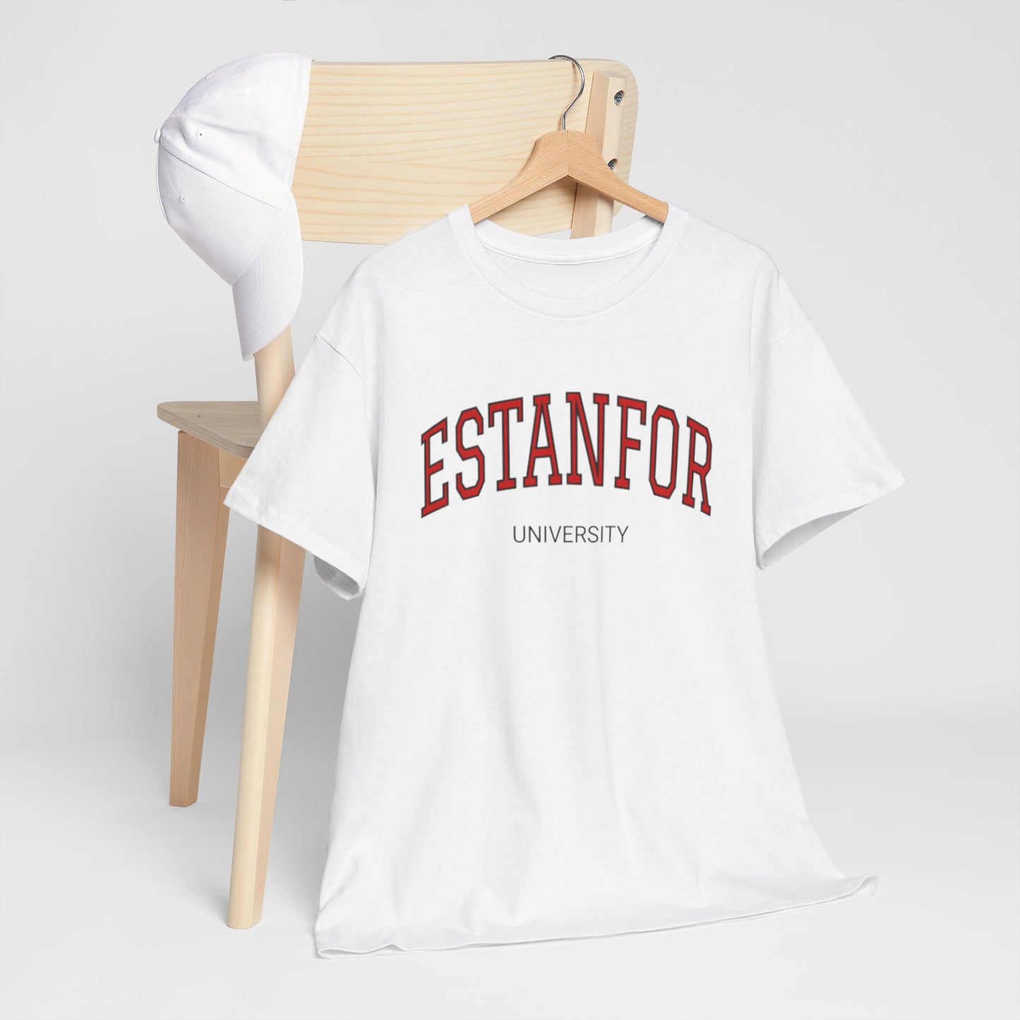 Estanfor Vintage University T-Shirt — Retro Campus Humor Tee