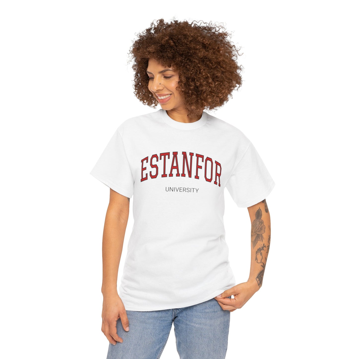 Estanfor Vintage University T-Shirt — Retro Campus Humor Tee