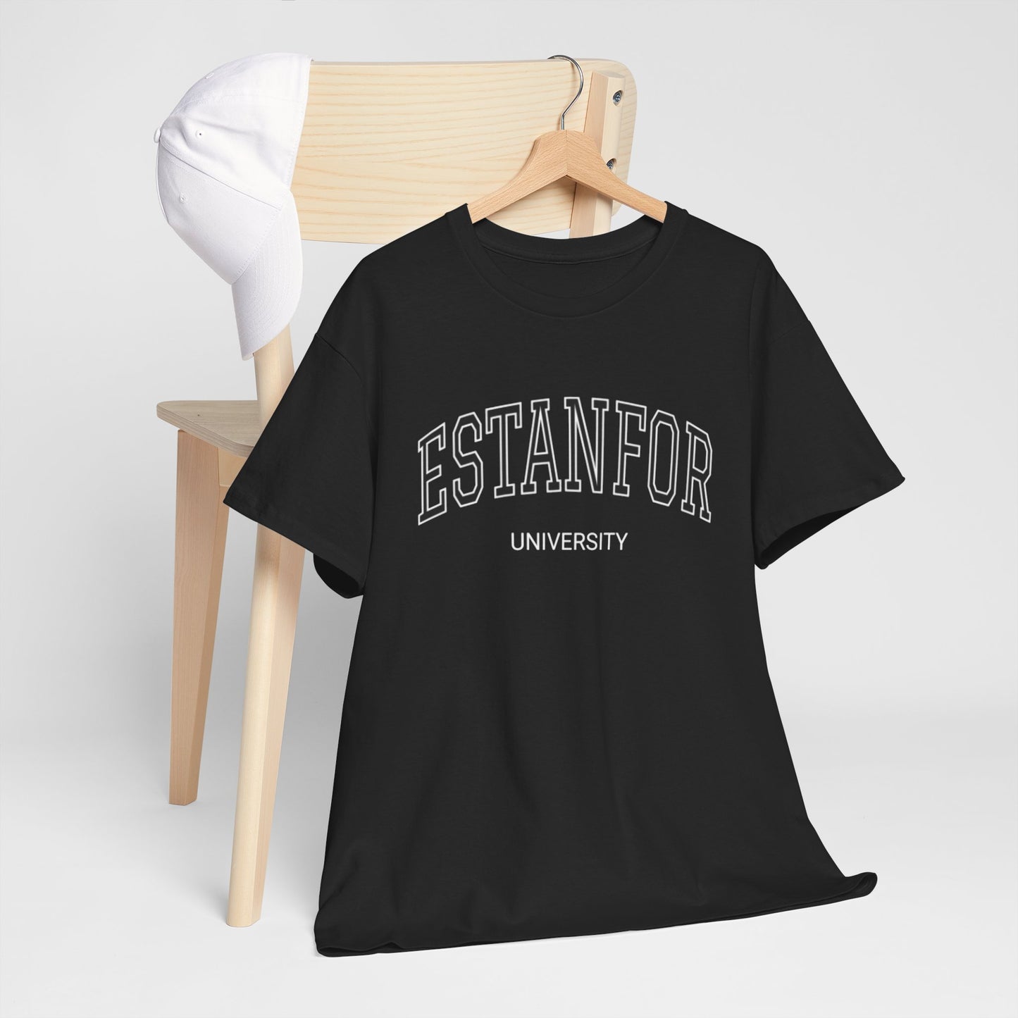 Estanfor Vintage University T-Shirt — Retro Campus Humor Tee