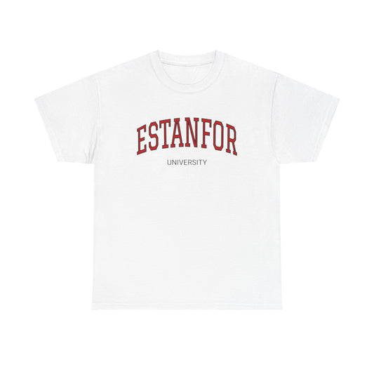 Estanfor Vintage University T-Shirt — Retro Campus Humor Tee